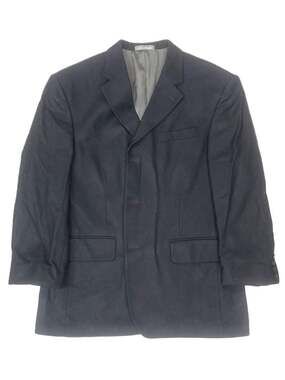 Oscar de la Renta Men's 40S Wool Cashmere Blend 3-Button Sport Coat Blazer Black